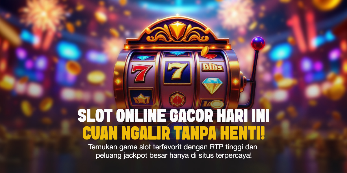 Mesin slot klasik bertema 777 dengan efek gemerlap neon dan simbol diamond, menggambarkan cuan besar dari slot online gacor.